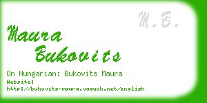 maura bukovits business card